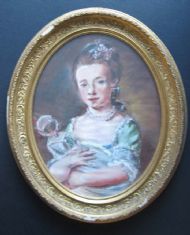 Pastel on paper copy of Selina Chambers by Francis Cotes[1726-70]